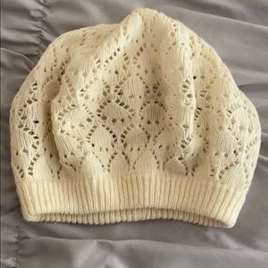 Off white knit hat
